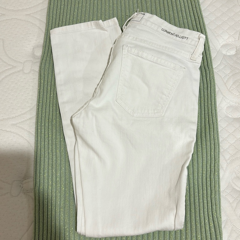 Current/Elliott white jeans